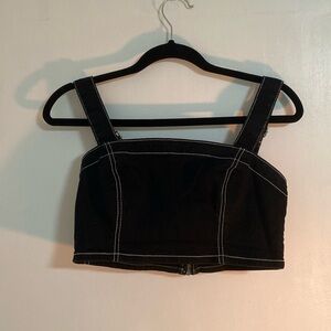Black Denim Contrast Top (part of a set) 🖤🤍
